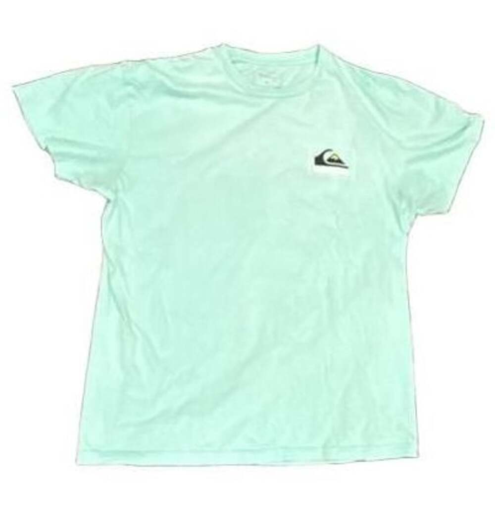 Quiksilver Graphic T-Shirt Size L Mint Green Box Logo